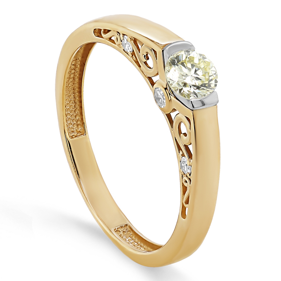 Кольцо, золото, бриллиант, 11-21645-10900
